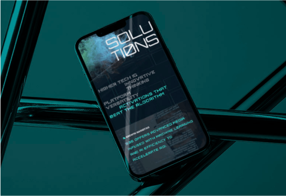 Smartphone with a website on screen